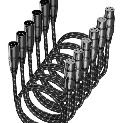 XLR Cables 3ft 2 Pack,Short Microphone Cable OFC Noise Reduction
