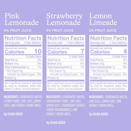 Lemonade 3 Flavor Variety 20 Pack,12 Fl Oz (Pack of 20)