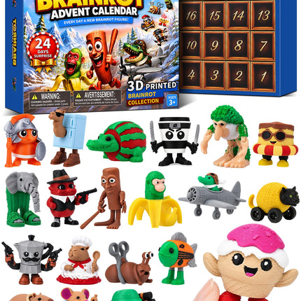 Capybara Advent Calendar 2026 for Boys Girls 3D Printed Animal Toys Gifts