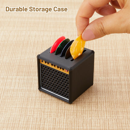 Mini Guitar Pick Holder 3D Printed Guitar Amp Picks Display Case for Guitar, Bass, Ukulele, Stylish Guitar Theme Gifts for Music Enthusiasts& Musicians& Guitar Players& Guitarists