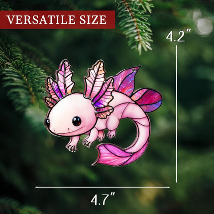 Axolotl Christmas Ornament, Beach Ornaments for Tree, Sea Turtle Gift for Women, Beach Gifts for Women, Christmas Stocking Stuffers Ideas, White Elephant Gifts (Axololt)