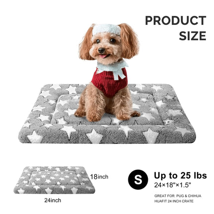 Tapete para cama de perro, reversible para jaula, lavable a máquina para perros pequeños