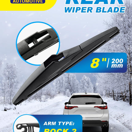 5 PLUS® 8 Inch Rear Wiper Blade Replacement for Toyota Prius C 2012-2019/Lexus CT200h 2011-2017/Scion xD 2008-2014 Fits Roc Lock 2 Wiper Arm (1PC PVC Pack),Original OEM Quality Mute Rear Wiper