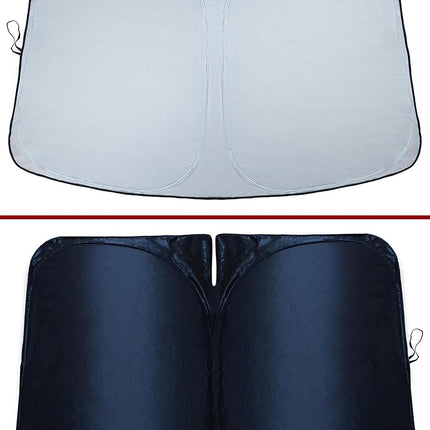 Magnelex Tesla Windshield Sun Shade (Model 3/Y), Reflective Polyester Blocks Heat & Sun, Foldable Car Window Sun Blocker, Mirror Cut-Out, Fade-Resistant Sunshade, Tesla 3 Accessories