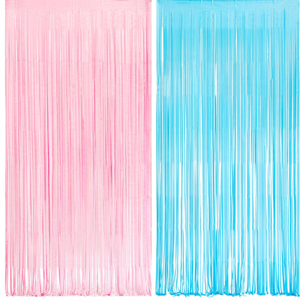 Iridescent Party Streamers Backdrop 3.2ft x 6.5ft 2 PCS