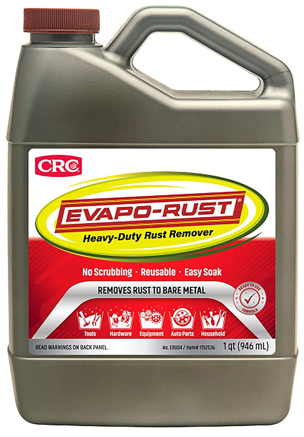 Heavy-Duty Rust Remover, Reusable Acid-Free Water-Based Solution, 32 oz