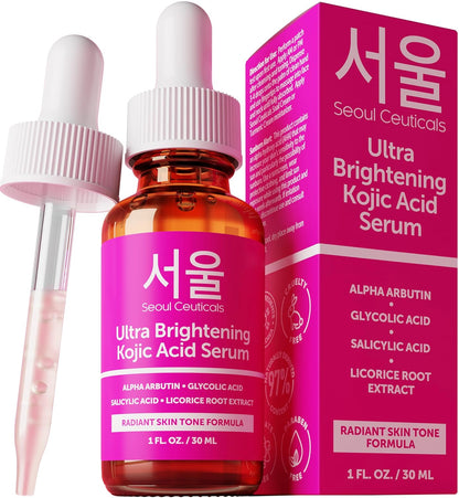 SeoulCeuticals Kojic Acid Serum Alpha Arbutin 1oz bottle
