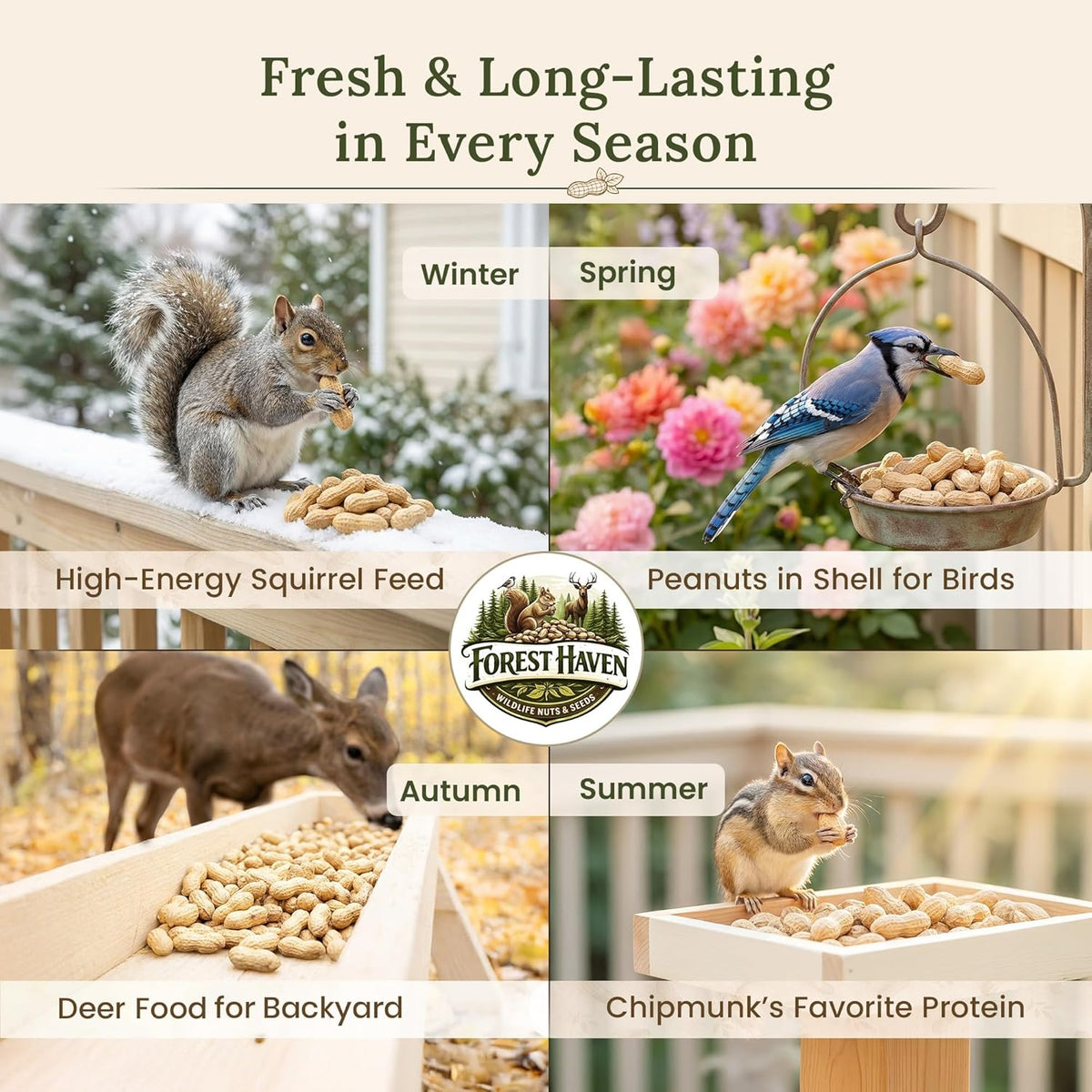 Premium Raw Peanuts for Squirrels - 10 lb Bulk Wildlife Food with Bonus Binoculars - photo 3