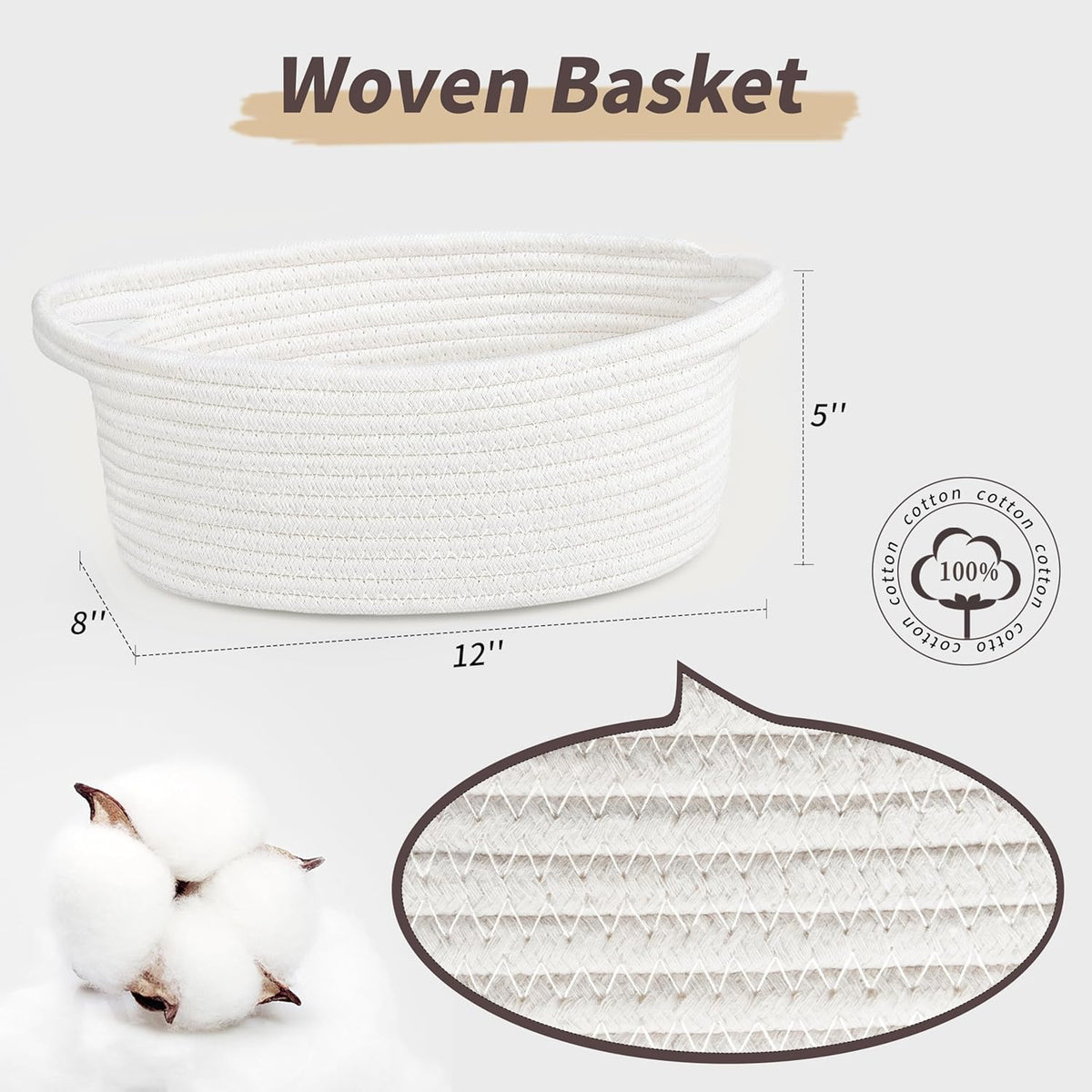 Small Woven Easter Basket with Gift Bags and Ribbons Durable Burr Baskets for Gifts Empty Small Rope - photo 4