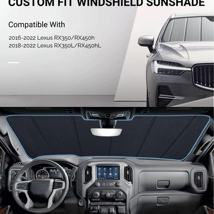Windshield Sunshade for Lexus RX350/RX450h 2016-2022, RX350L/RX450hL 2018-2022 Front Window Shade - Safeguard