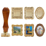 Embossed Frame Wax Seal Stamp Set, 3 Pieces