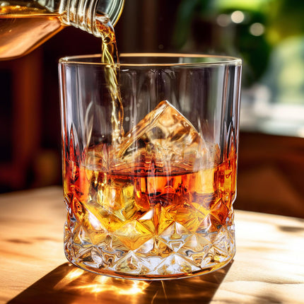 24 Classic Old Fashioned Rocks Glasses, 10 Oz Whiskey Bourbon