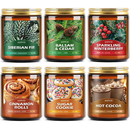 Fall Candles Set - 4 Pack Candles for Home Scented, 28 oz Natural Soy Wax 200 Hour Long Lasting, Autumn Gifts Set for Women Men Fall Fragrance of Pumpkin/Apple Cinnamon/Clove/Wheat Vanilla