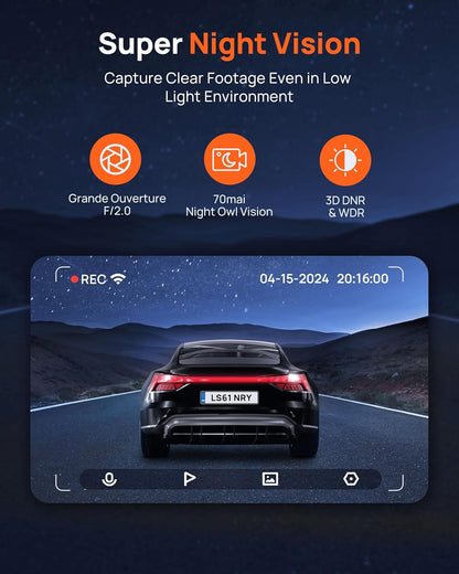 Front Dash Camera for Cars with 1296P QHD Video - photo 3