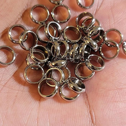 Bead It Wear It Love It 10 Stainless Steel Hair Beads for Loc Braids Twist and Natural Hair, Loc Beads, Dreadlock Hair Accessories, Loc Jewelry (5mm, Silver)