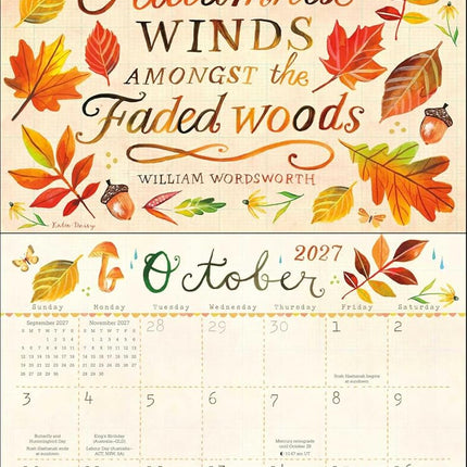 Katie Daisy 2027 Wall Calendar: Hello Wildflower
