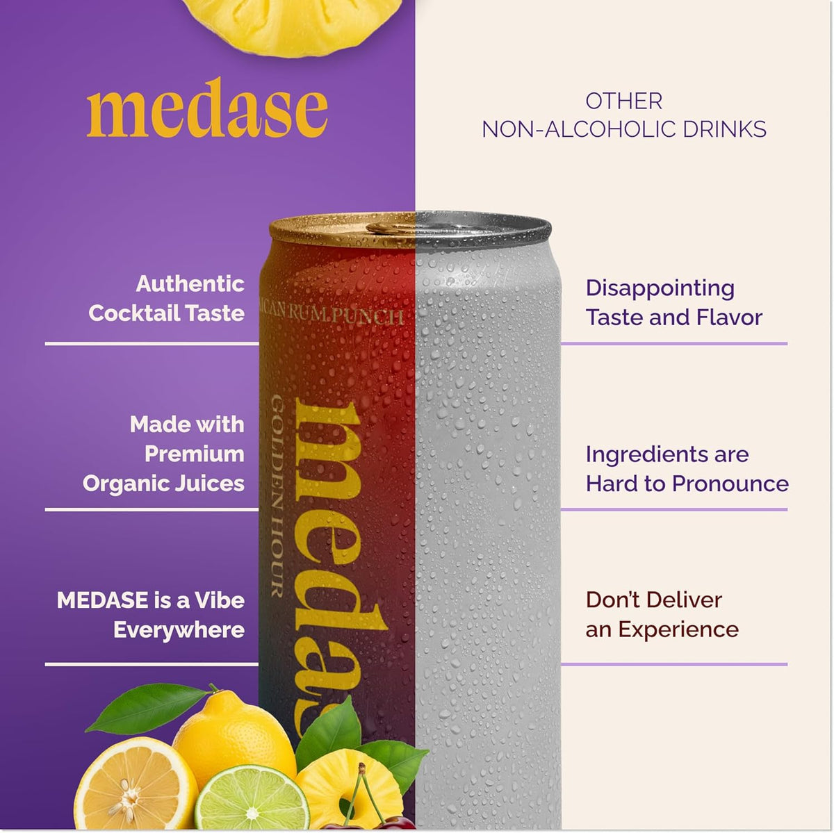 Jamaican Rum Punch "Golden Hour" Non-Alcoholic Mocktail (12oz 4 Pack) Authentic Taste, Healthy and - photo 5