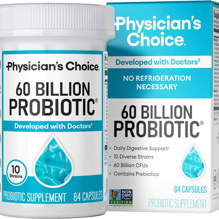Probiotics 60 Billion CFU — 10 Strains + Prebiotic