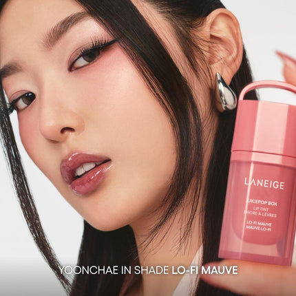 LANEIGE JuicePop Box Lip Tint | Long-Lasting Hydrating Lightweight Tint | Buildable Juicy Color & Nourishing Shine | K-Beauty Lip Essential for Long-Lasting Comfort