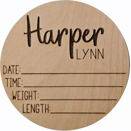 Personalized Name Sign, Birth Announcement Sign for Hospital, newborn essentials, Keepsake Baby Essentials Announcement Sign for New Baby Newborn Announcement Sign, Newborn Photography Props