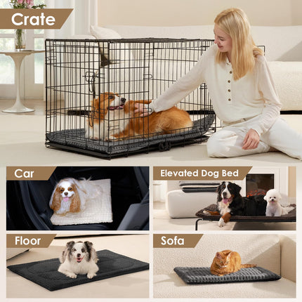 Cama lavable para perro mediano, tapete para jaula, 36x23 in. Almohadilla para perrera