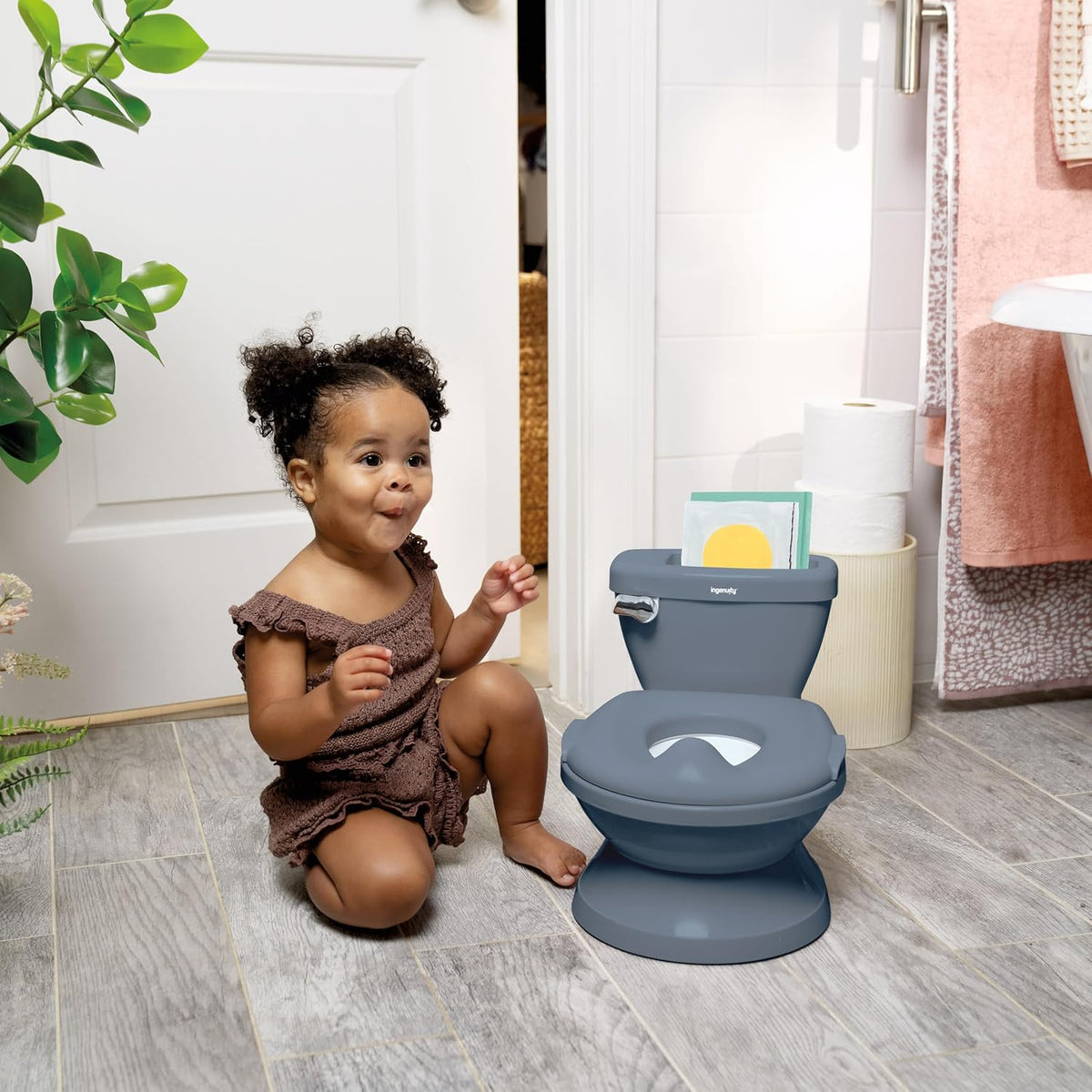 Pro in Blue, Infant Potty Training Toilet, Lifelike Flushing Sound, for Ages 18 Months, Up to 50 Pounds - photo 2