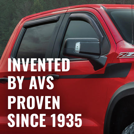 Outside Mount Rain Guards For 2015 - 2026 Ford F-150; 2017 - 2026 F-150 Raptor, F-250, F-350 SD, SUPERCREW ONLY | Window Vent Visors, 4 pcs. - Smoke | 94975