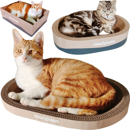 Set rascador para gatos de 3 piezas, nido en forma de cuenco ovalado para gatos de interior
