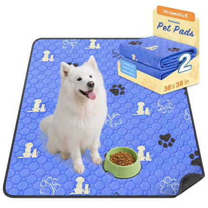 Washable Pee Pads for Dogs, Waterproof, 18 x 24 in, 4 Pack, Gray