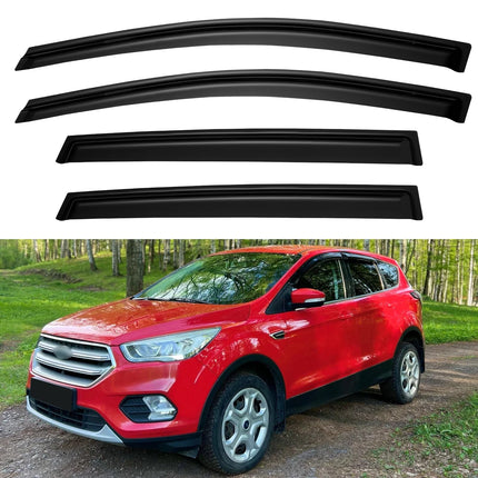 in-Channel Window Visors Rain Guards for 2017-2026 Ford F250 F350 F450 F550 Super Duty SuperCrew, Window Vent Wind Shades Deflectors for 17-26 F-250~F-550 SD Crew Cab