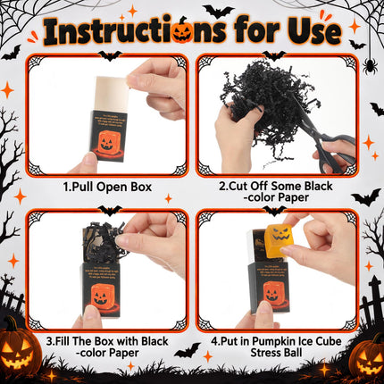 48 Sets Halloween Party Favors Pumpkin Gifts Bulk for Coworkers