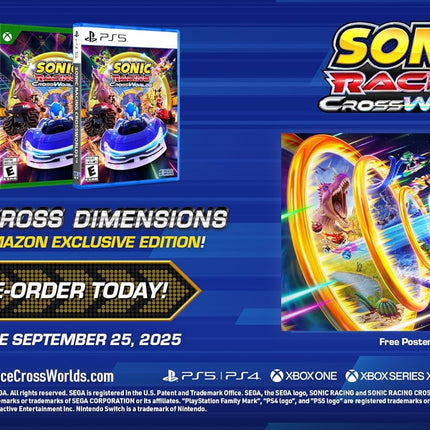 Sonic Racing: CrossWorlds Amazon Exclusive Edition - Nintendo Switch