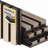 Samples-Pack Acoustic Slat Wall Panels - Soundproof Wood Paneling for Interior Decor