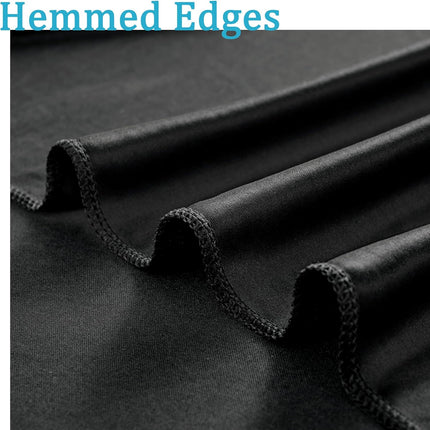 20ft x 10ft Wrinkle Free Black Backdrop Curtains for Parties, 4 Panels 5x10ft Silky Polyester Black Photo Backdrop Drapes for Wedding Graduation Birthday Party Photography Background