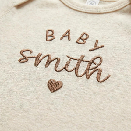 Personalized Embroidered Baby Onesies – Custom Bodysuit Gift for Pregnancy Announcement Baby Shower or First Grandchild
