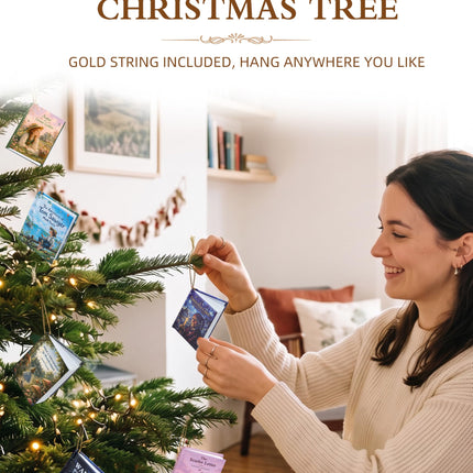 Mini Book Advent Calendar 2026 for Book Lovers, Christmas Tree Decor Books