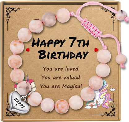 Birthday Gifts for Girls, Beaded Bracelets as 1/2 1 2 3 4 5 6 7 8 9 10 11 12 13 14 15 16 Year Old Birthday Gift