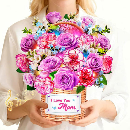 Birthday Card with Music Lights, Pop Up Sunflower Bouquet For Women