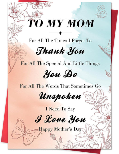 Mothers Day Card,Happy Mothers Day Cards for Mom from Daughter