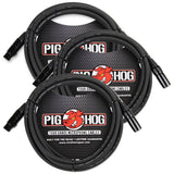 PHM10 8mm Tour Grade Mic Cable, XLR 10ft - 3-pack