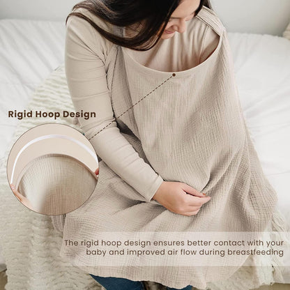 Muslin Nursing Cover in Summer Wheat - photo 3