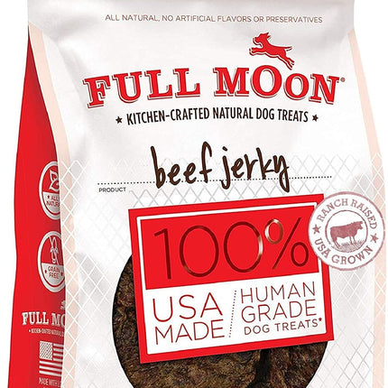 Full Moon Beef Jerky Healthy All Natural Dog Treats Human Grade Made in USA Grain Free 11 oz