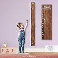 Farmhouse Style Wooden Kids Growth Chart Ruler for Boys and Girls (Rustic Brown - BMK)