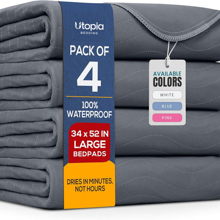 4 Pack Washable Pee Pads for Dogs 34" x 36", Waterproof Dog Training Pads - photo 20