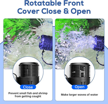 Aquarium Wave Maker 4W 750GPH Submersible Water Circulation Pump with Magnetic Base, Quiet Rotating - photo 4