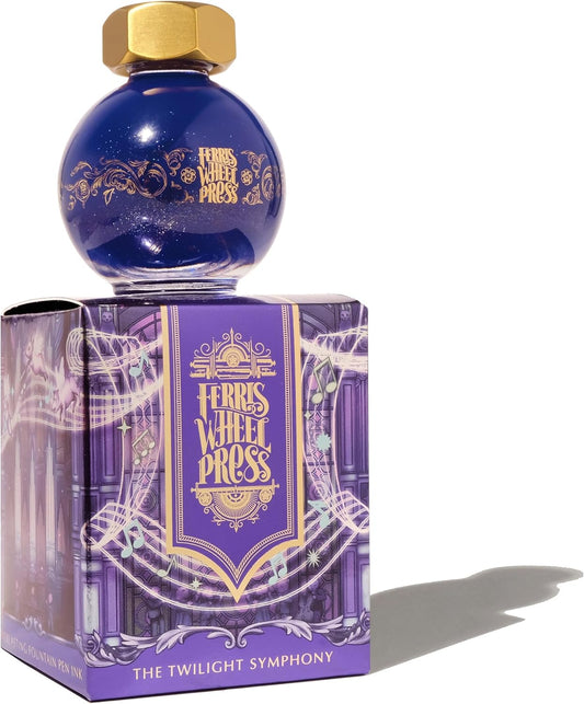 The Twilight Symphony Indigo Fountain Pen Ink with Blue Shimmer, 20ml