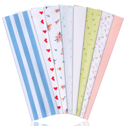 Diademas para mujer, 8pcs bandas de tela de algodón suave elásticas antideslizantes para deporte, entrenamiento, yoga y running