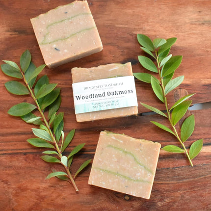 Woodland Oakmoss Soap Bar for Men (1 Pack) | Handmade Soap | Earthy, Woody Scent with Amber, Musk, Vetiver & Vanilla | Gentle, Natural Ingredients | Ultimate Outdoorsman Collection, 4oz Bar