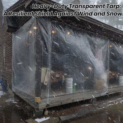 8x20ft Clear Tarps Heavy Duty Waterproof, Clear Tarp with Grommets