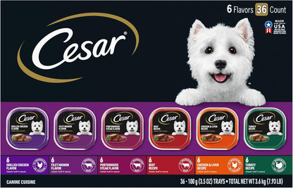 Wet Dog Food Classic Loaf in Sauce Variety Pack, 3.5 oz Trays, 36 Count
